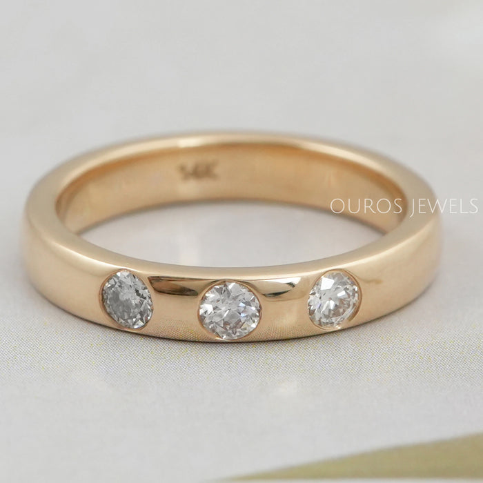 Gypsy Set Diamond Wedding Band