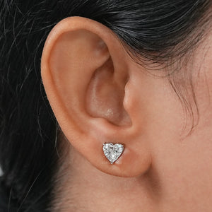 IGI Certified Heart Cut Lab Grown Diamond Stud