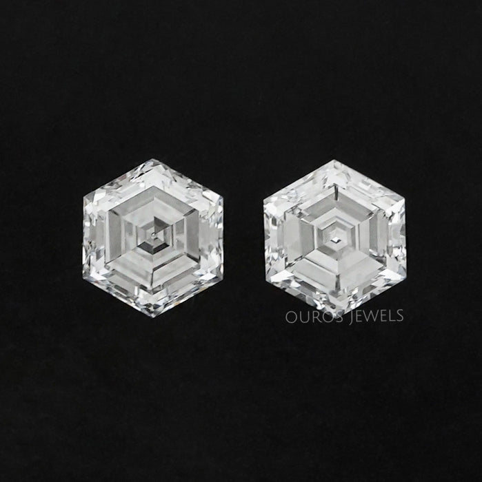 Hexagon Cut Lab Diamond Pair