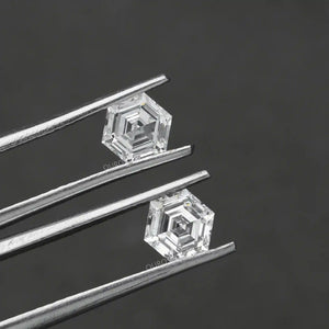 Hexagon Cut  Lab  Diamond Pair