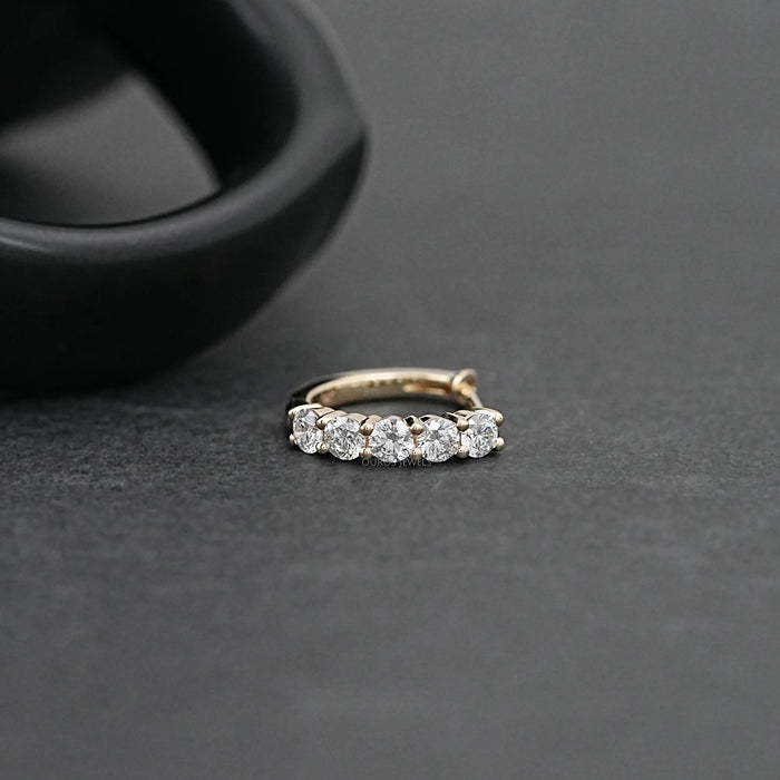 Huggie Hoop Diamond Earrings For Men