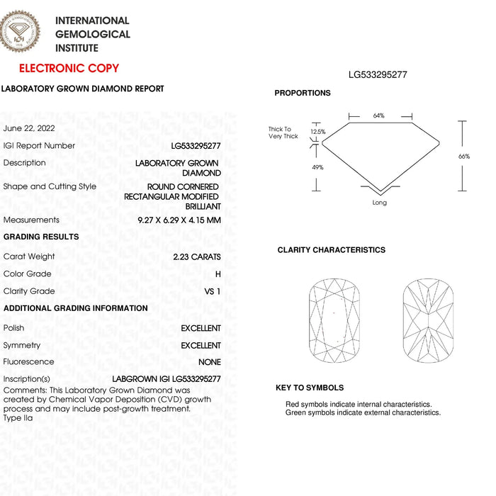 2,23 Karat IGI-zertifizierter Criss-Cut-Labordiamant