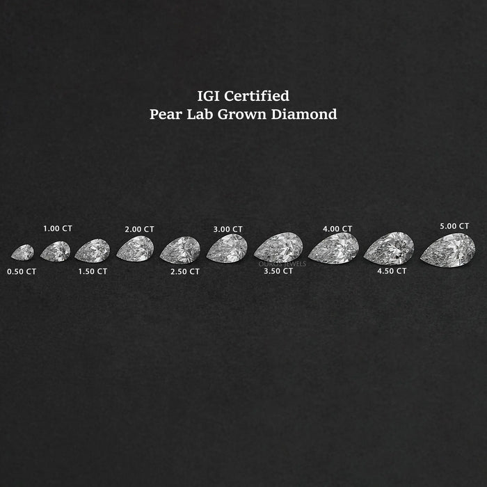 IGI Certified Pear Cut Lab Grown Diamond