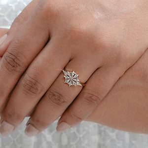 Kite Diamond Floral Anniversary Ring