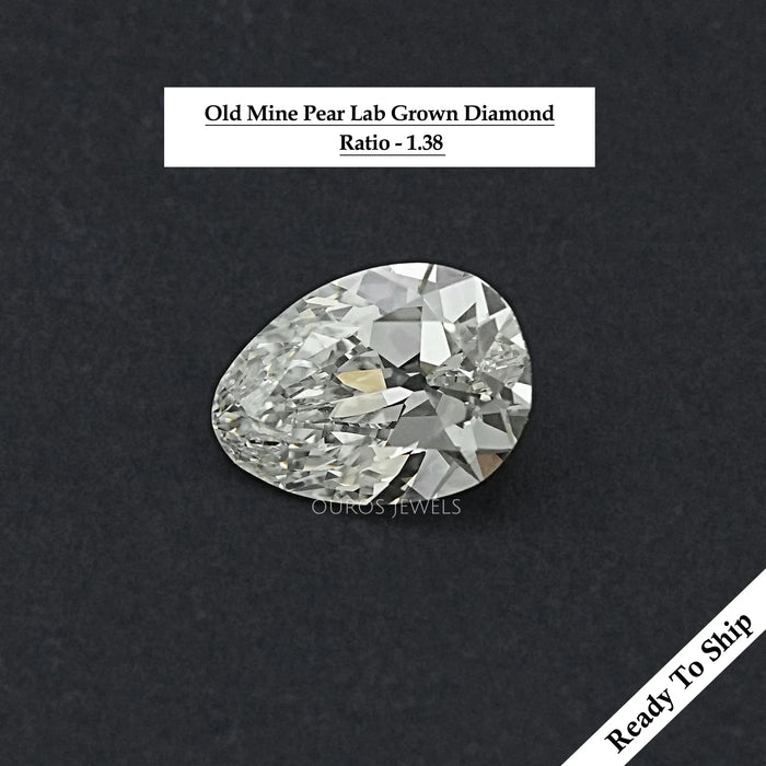3.54 CT Old Mine Pear Lab Grown Loose diamond