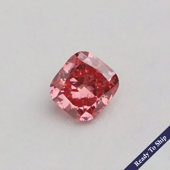 1.10 Carat Pink Cushion Lab Grown Diamond