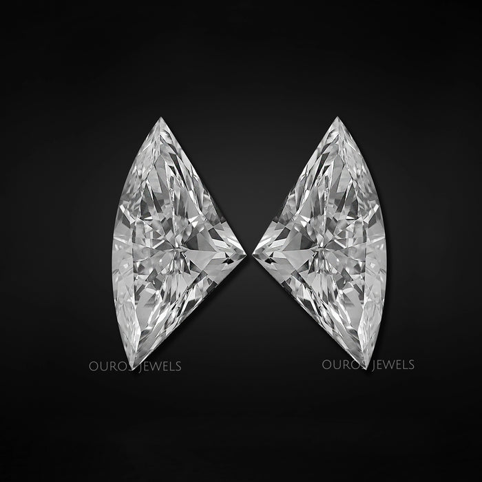 Antique Fan Cut Lab Diamond Pair