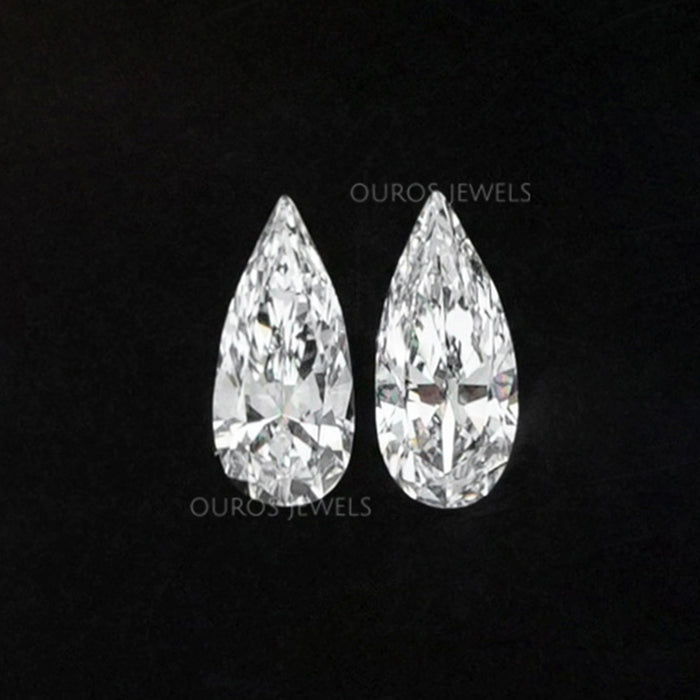 Long Pear Cut Lab Grown Pair Diamond