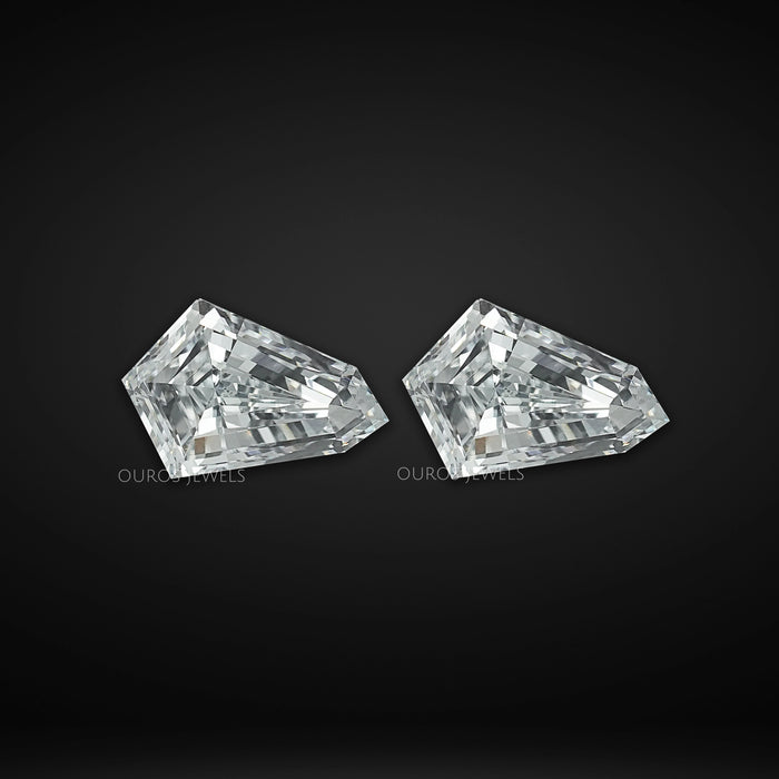 Step Cut Shield Lab Diamond Pair