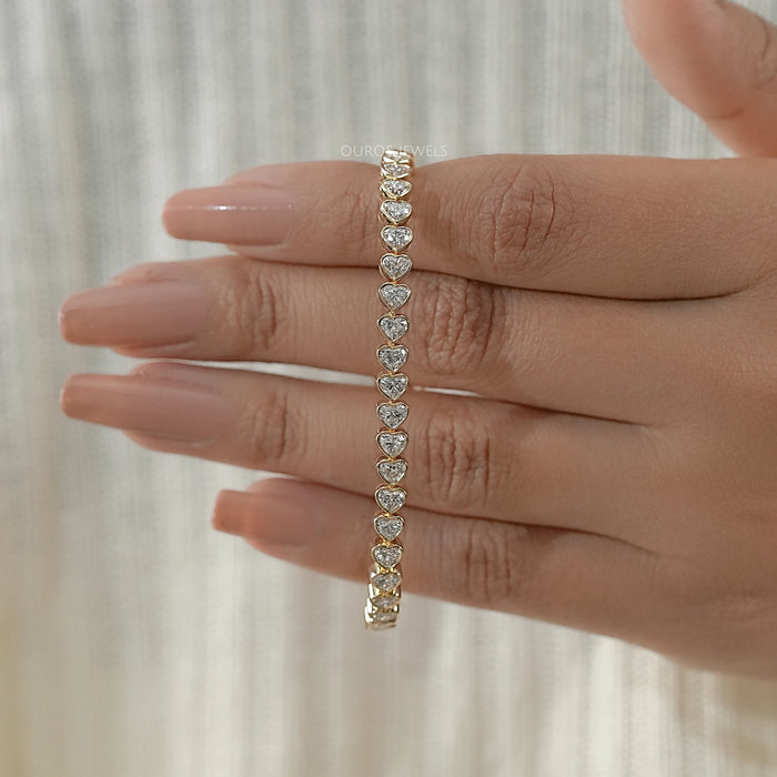 Heart Shape Lab Diamond Bracelet