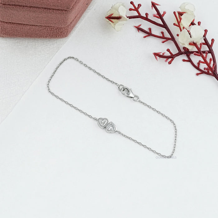 Toi Et Moi Bezel Set Lab Diamond Bracelet