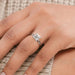 princess cut certified lab diamond engagement ring in finger