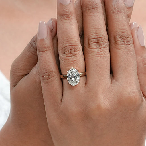 Antique diamond engagement ring Ouros Jewels