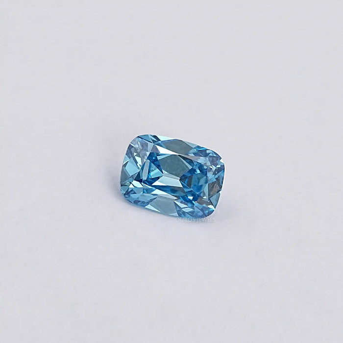 Blue Old Mine Cushion Cut Lab Diamond