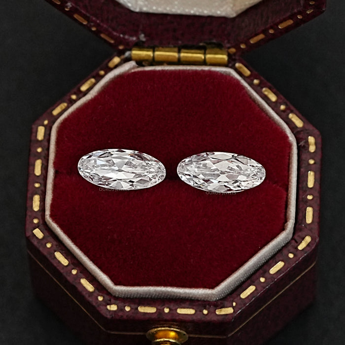 Old Mine Moval Cut Lab Diamond Matching Pair