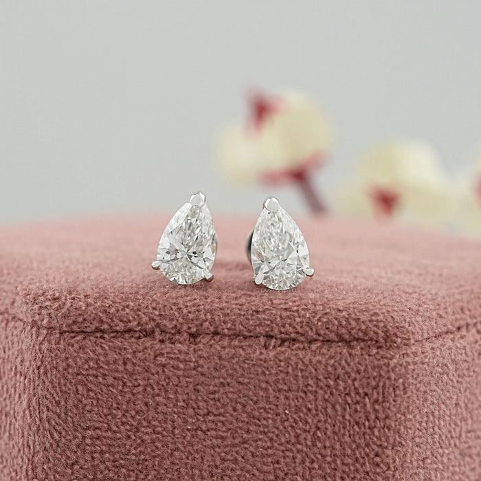 Pear Cut  Lab Diamond  Stud  Earrings