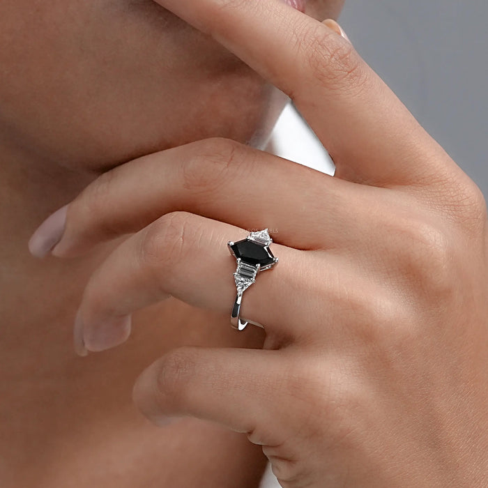 Dutch Marquise Black Diamond Anniversary Ring