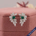 Marquise & Pear Cluster  Diamond Gemstone  Earrings