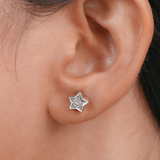 Star Diamond Stud Earrings