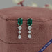 Gemstone  Emerald  Multi  Shape  Drop Earrings