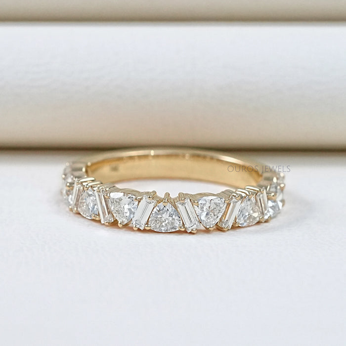Multi Shape Lab Diamond Wedding Band