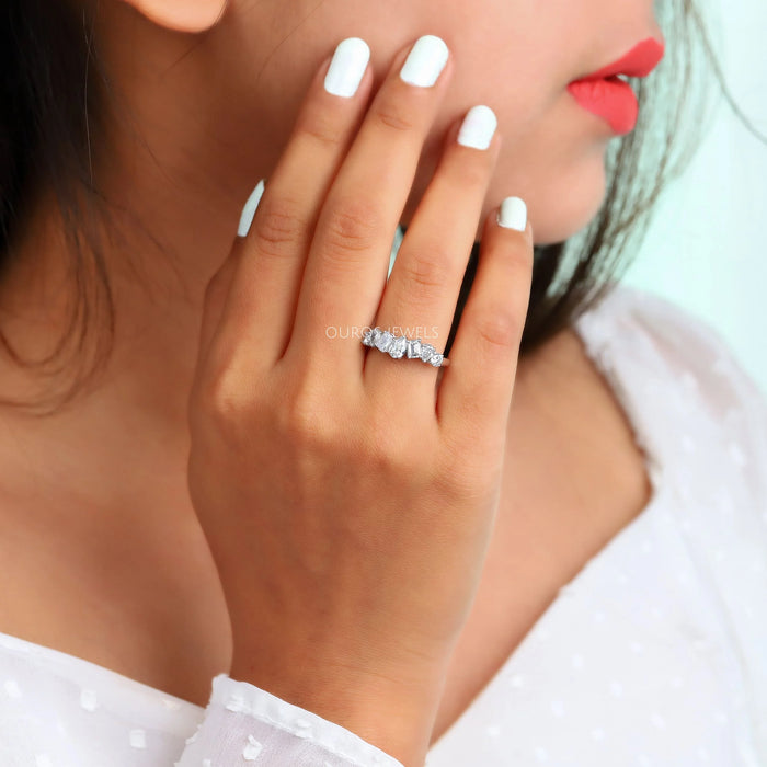 Pear & Heart Cut Multi Shape Diamond Eternity Band