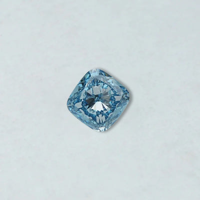 5.00 Carat  Blue Cushion Cut Lab Diamond