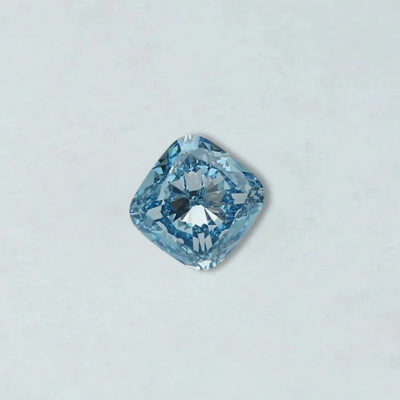 5.00 Carat  Blue Cushion Cut Lab Diamond