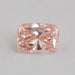 front view of 5.40 carat modified pink cushion cut lab grown diamond loose