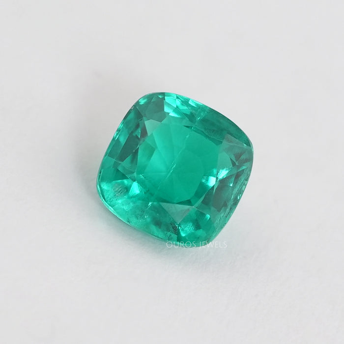 IGI Certified  Cushion Shape Colombian Emerald Gemstone