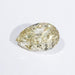 front view of modified yellow pear shaped lab grown diamond loose