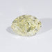 front view of fancy yellow modified oval cut lab grown diamond loose