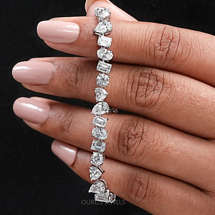 Brilliant Multi Shape Lab Diamond Bracelet