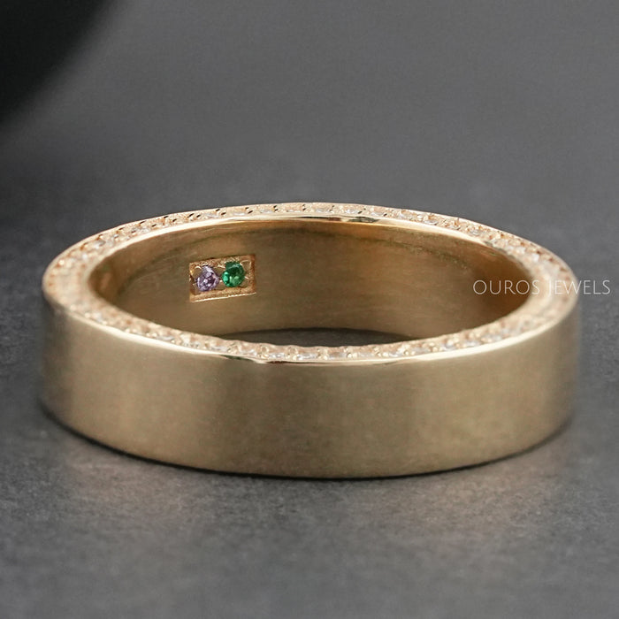 Men's Matte Finish Round Diamond Eternity Band