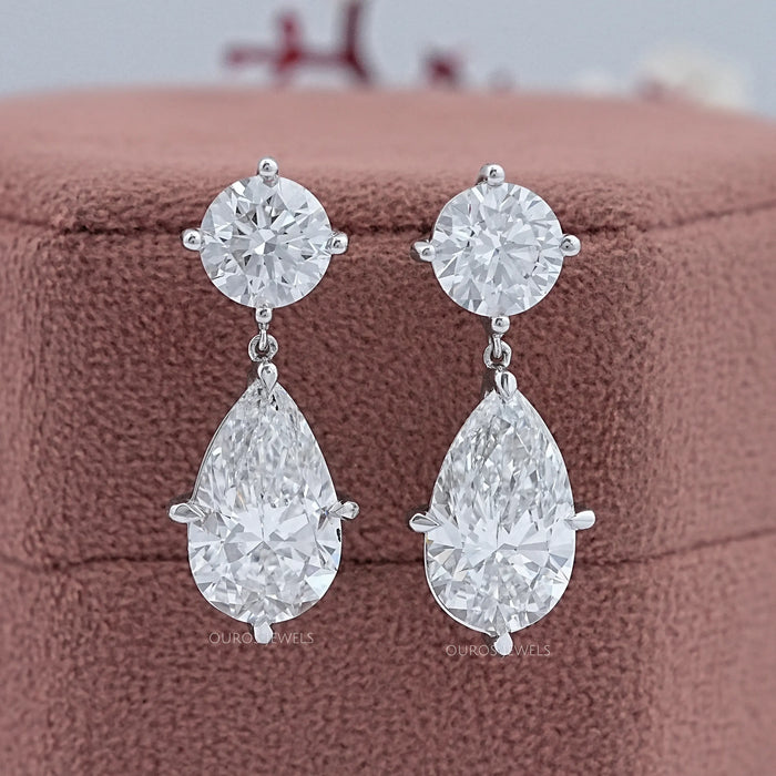 Multi Shape Diamond Drop & Dangle Gold Earrings