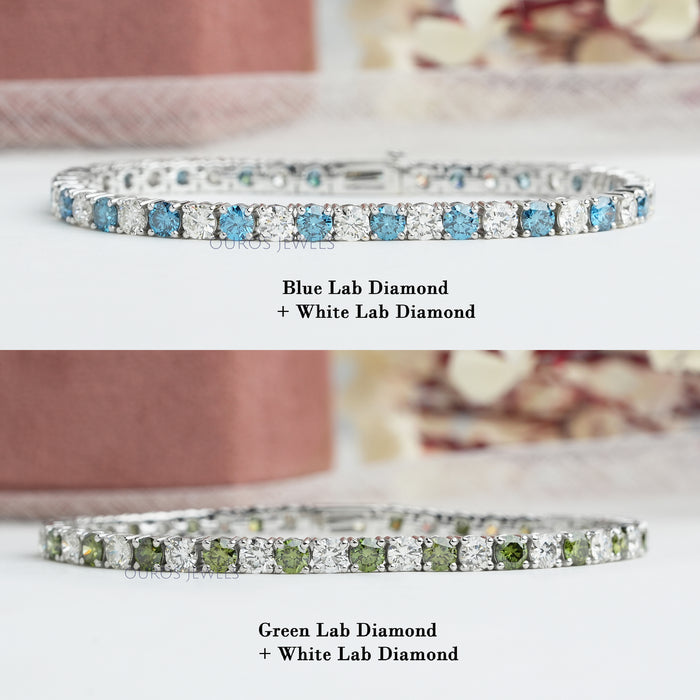 Alternative Round  Cut Lab Grown  Diamond  Bracelet