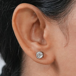 Old European (OEC) Round Cut Lab Diamond Stud