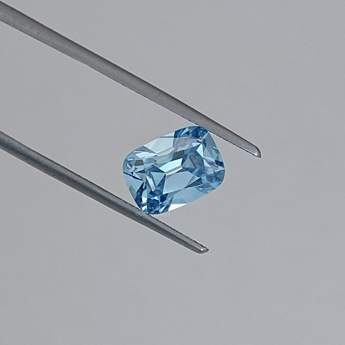 3.00 Carat Fancy Vivid Blue Old Mine Cushion Lab Diamond