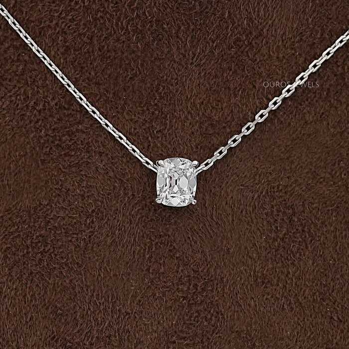 Old Mine Cushion Solitaire Pendant