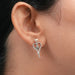 pearl and heart diamond drop earrings 