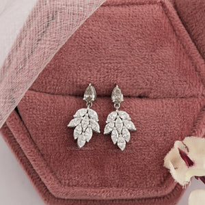 Pear and Marquise Cut Drop Earrings