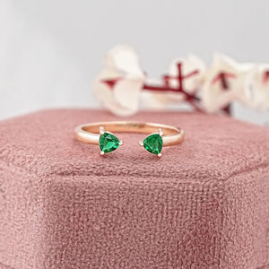 trillion gemstone ring rose gold 