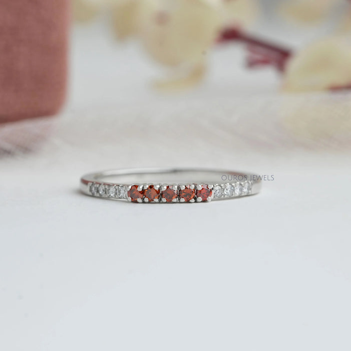 Round  Cut Lab Grown  Diamond Wedding Band