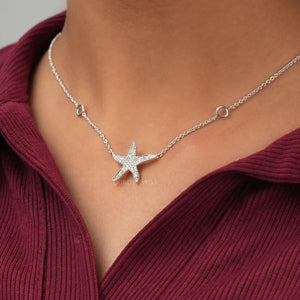 diamond starfish pendant