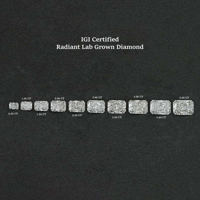 IGI Certified Radiant Cut Lab Grown Diamond