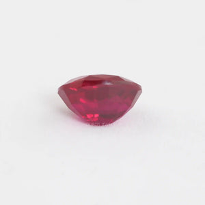 Zambian Ruby Oval Cut Gemstone With IGI  Certified Diamond