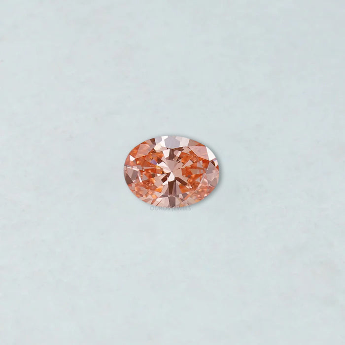 0.82 Carat Fancy Pink Vivid Oval Cut Lab Grown Diamond