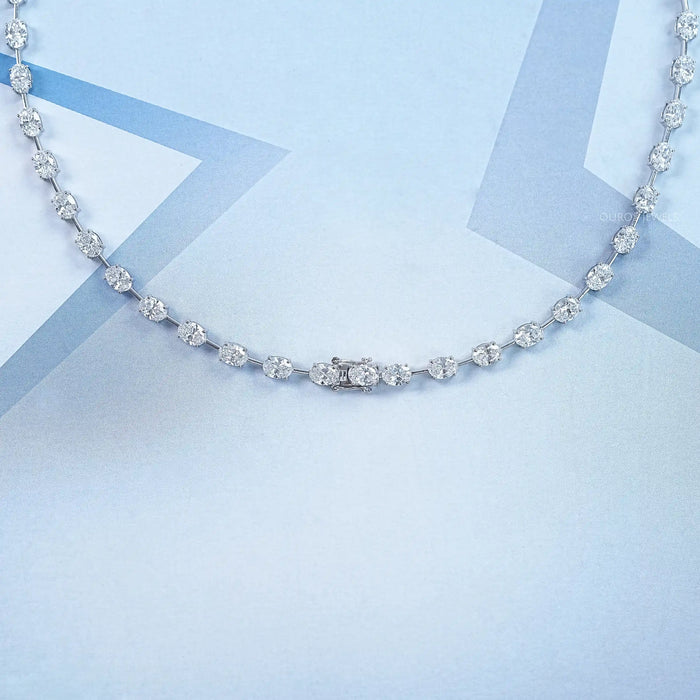 Red Ruby Pear Gemstone Bridal Necklace