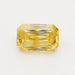 front view of 2.05 carat yellow criss cut diamond lab grown loose