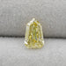 front view of 1.50 carat yellow arrow cut lab grown loose diamond